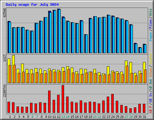 Daily usage for July 2024