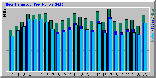 Hourly usage for March 2019