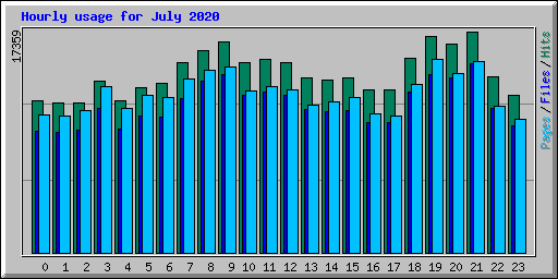 Hourly usage for July 2020