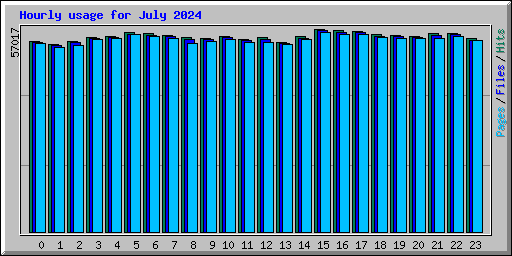 Hourly usage for July 2024